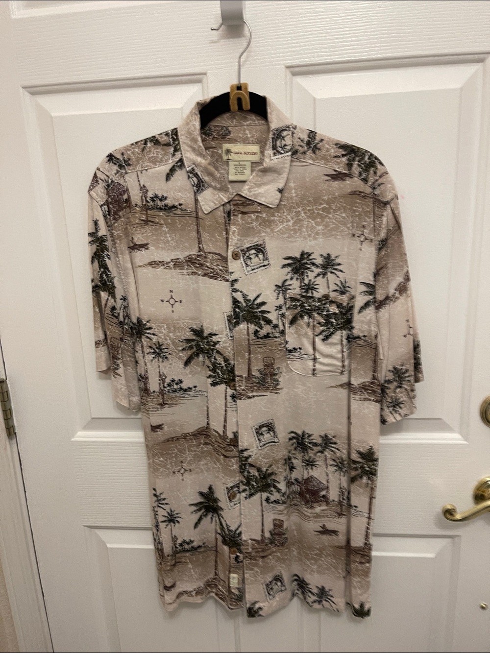 HAVANA JACK'S CAFE (Tommy Bahama). Hawaiian Palm Print Shirt
